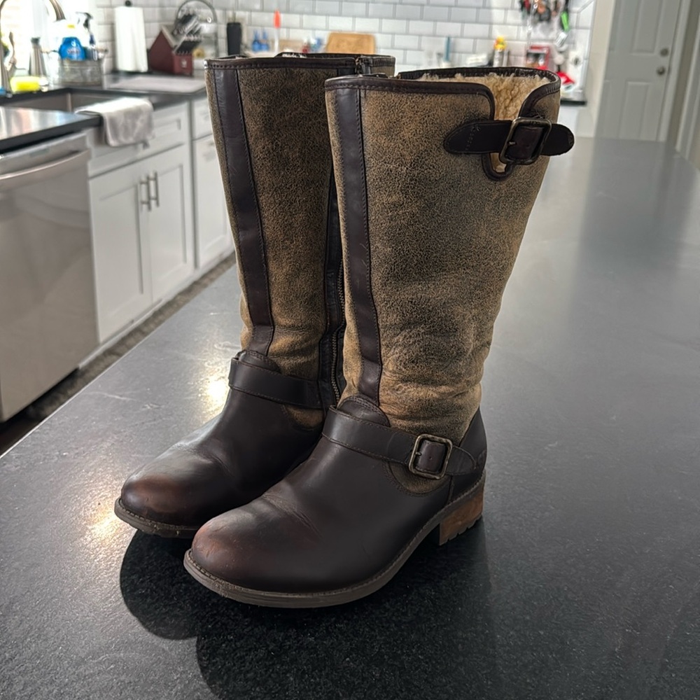 UGG Brown and Tan Winter Boots